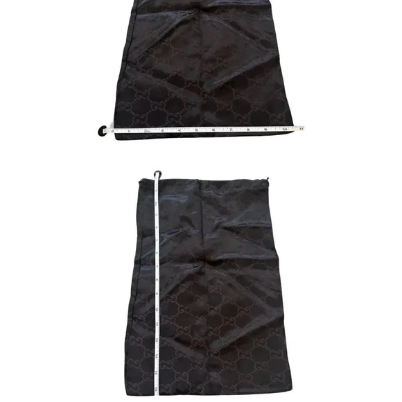 Gucci GG Monogram Drawstring Black Dust Bag Made in Italy - Picture 3 of 4
